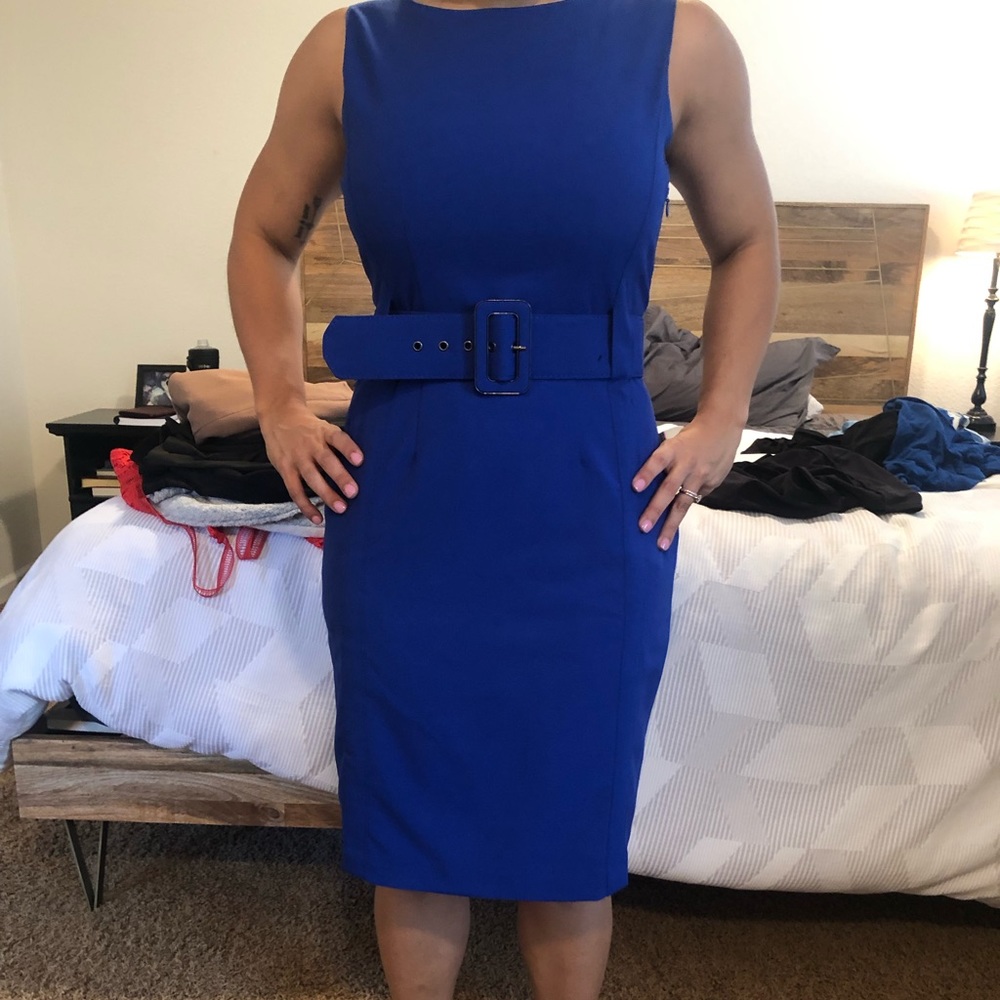 Cobalt blue work dress
